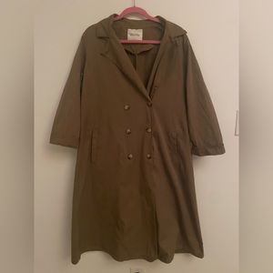 American Vintage Green Trench Coat Size M